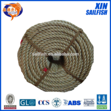 Low price 8mm 3-strand manila ropes for sample