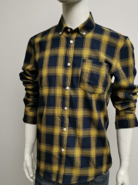 Men's fine cotton yd check ls shirt
