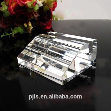 table crystal name card holder