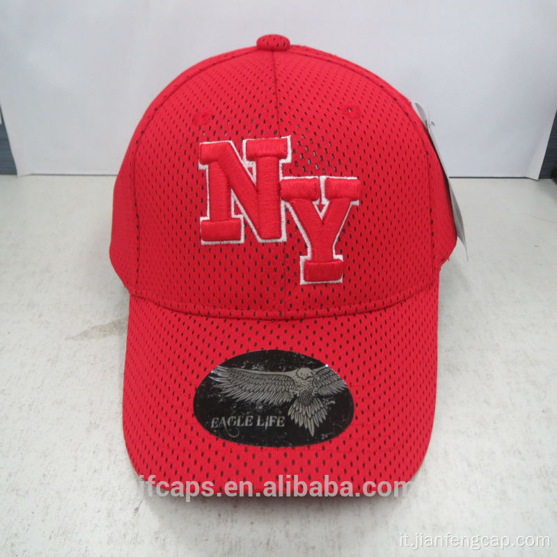 Cappello da baseball sportivo con ricamo 3D