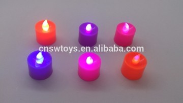 6 color Flashing led candle min plastic candle