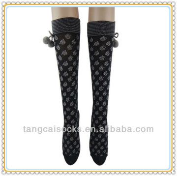 fashion cotton knitting pattern ladies knee high socks