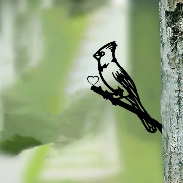 Metal Animal Craft Lawn Decorations: Silhouette Bird Ornaments for Garden