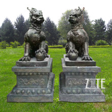 Factory garden resin animal chinese dragon sculpture fiberglass kylin statue