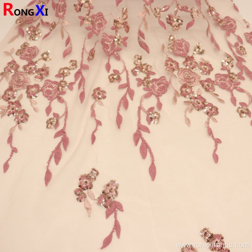 Hot Selling Sequined Fabric Rose Gold