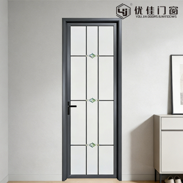 Diamond Pattern Glass Door