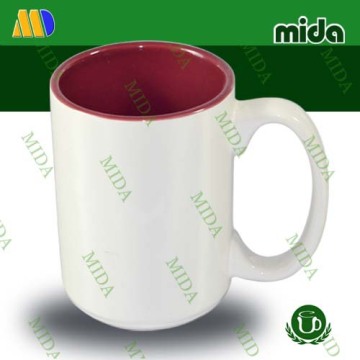 sublimation mug/super white coated inner color mug/OEM mug/customized mug