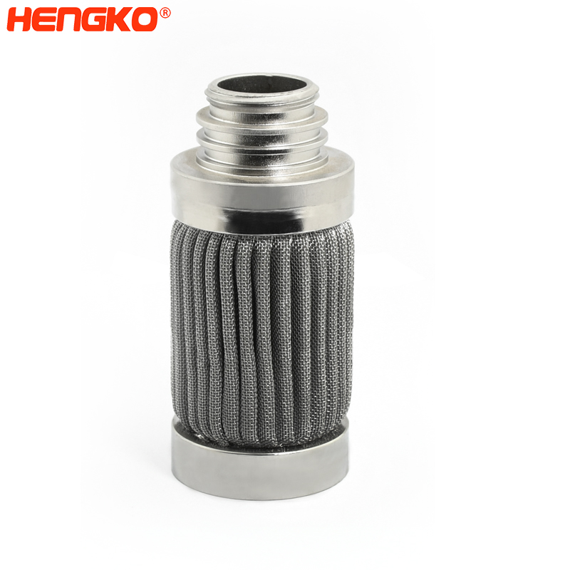 Stainless Steel  SS316 Sintered Mesh Filter Cartridges - Pleated Structure for Larger Filtering Surface