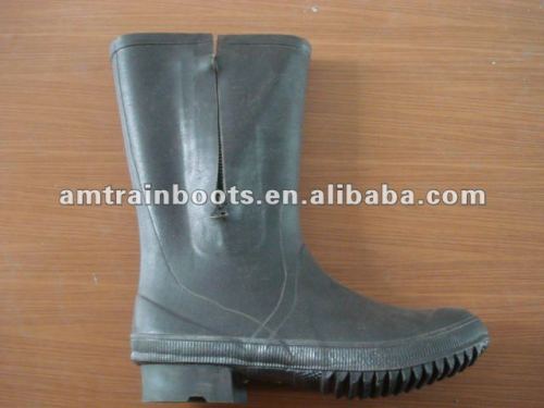 zipper rubber boots