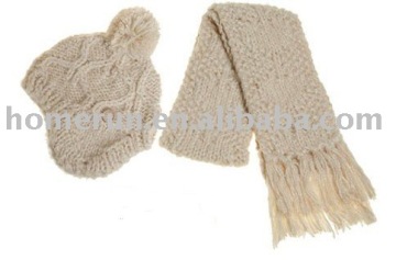 kids scarf and hat/winter set/fashion scarf and hat