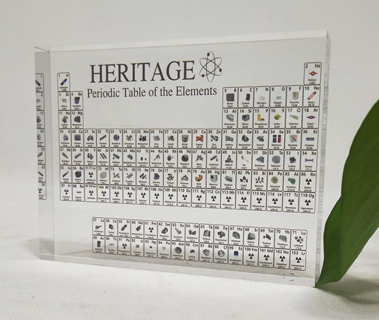 Acrylic Periodic Table Display With/W Elements Kids Teaching School Day Birthday Gifts Chemical Element Display Card Home Decor