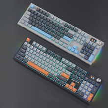 Wired Mechanical Keyboard 104 Keys with 2.4G Wireless for Desktop and Laptops