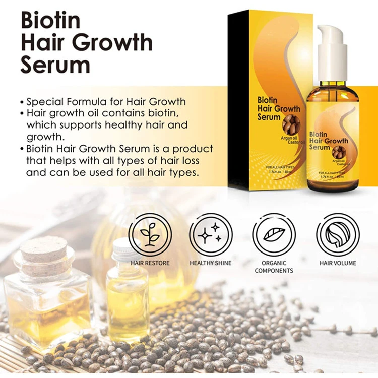 Private Label Biotin Hair Loss Prevention Treatment Growth Serum