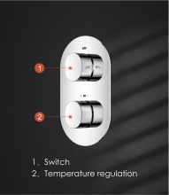 3 Functions Thermostatic Round Shower Switch Valve