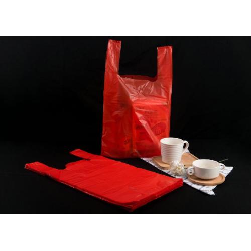 HDPE-Einkaufstasche in Rot