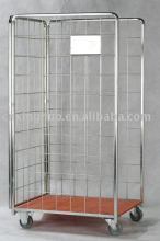 Demountable logistic trolley with plywood base