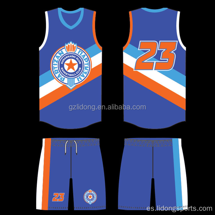 Uniforme de camiseta de baloncesto juvenil de nuevo diseño personalizado