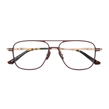 BW3006 Fashion Twin Bridge Pilot Oversized Aluminum Frame Optical Prescription Glasses: Your Stylish Vision Solution