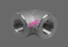 Ansi B16.11 304l Stainless Steel Threaded Elbow , Forged Fitting