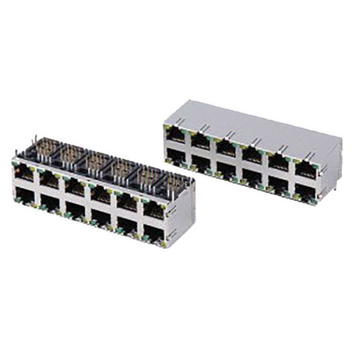 차폐 된 사이드 엔트리 PCB 잭 2x6P.