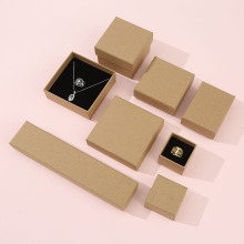 NJC Customized Logo Kraft Paper Jewelry Gift Box for Bracelet, Earring, Ring, Necklace