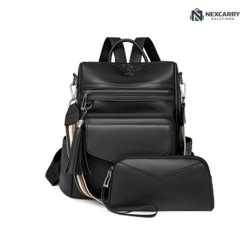 ChicLeather Women`s Casual PU Backpack (with Wallet)