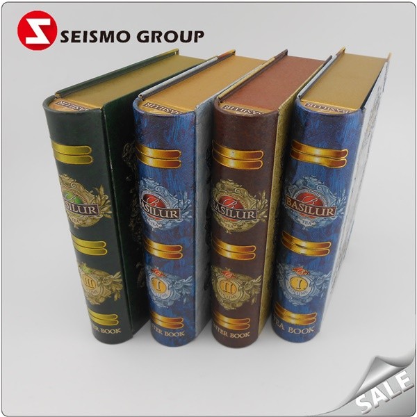 custom tin boxes Wholesale Manufacturer Book Shaped Custom Printed Tin Box For Biscuit Packaging