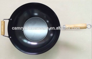 carbons teel chinese wok with lid