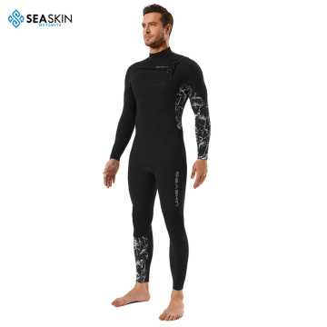 Seaskin Erkekler 3/2mm 4/3mm Uzun Kollu Wetsuit