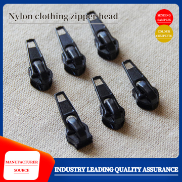 Nylon clothing zipper head