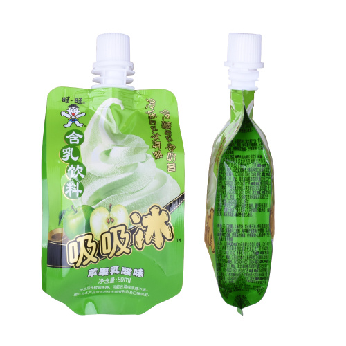 Foil Standing Juice Jelly Spout Pouch Liquid Packaging Bag