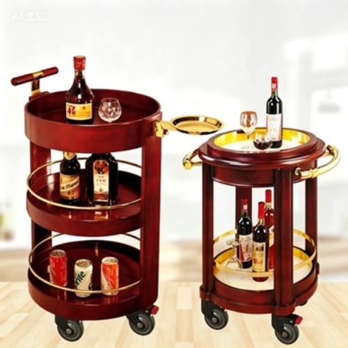 Modern Mobile Cart for Drinks and Sweets in Retail Spaces