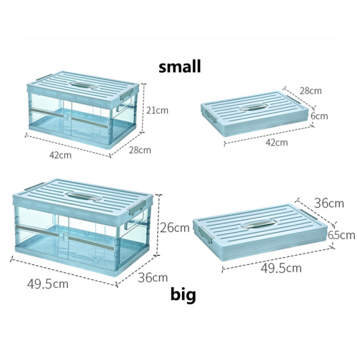 Boîte de rangement empilable pliable portable avec couvercles