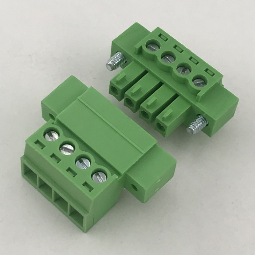 pluggable male to female with flange terminal block