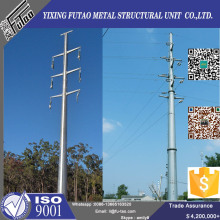 110kv galvanized octagonal လျှပ်စစ်သံမဏိတိုင်