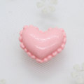 Edge Curl Colorful Heart Shaped Beads Charms para niños Toy Decor Craft Charms hechos a mano Flatback Spacer Phone Shell