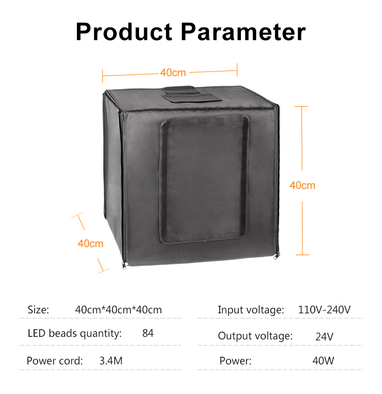 Portable 16"x 16" Photo Studio Light Tent Photography Lighting LED Table Top Shooting Box Kit with 5 backgrounds & carry bag