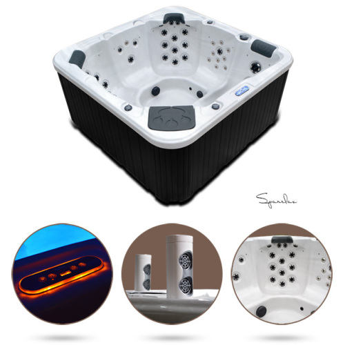 Acrylic outdoor bathtub led light spa with air jets( A512)