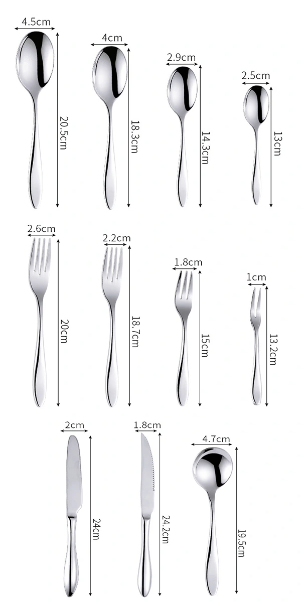 Stainless Steel Knife Fork Spoon Flatware Sets