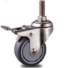 2` inch Stainless steel bracket PT light duty casters with brakes