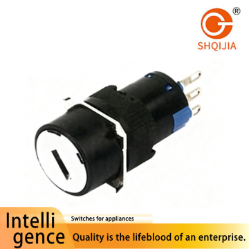 Interruptor de botão de travamento de três posições SHQIJIA A16-732