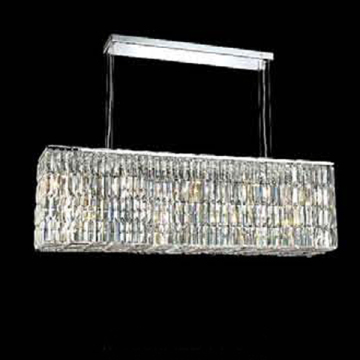 Modern hanging light crystal pendant lamp rectangular crystal chandelier