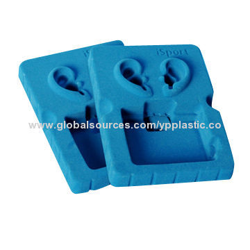 Plastic PS Flocking Tray for Earphones Packaging, 0.5-1.2mm Thickness Range