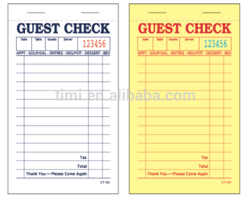 FSC guest check CT-101 Guest check,guest book,guest hotel