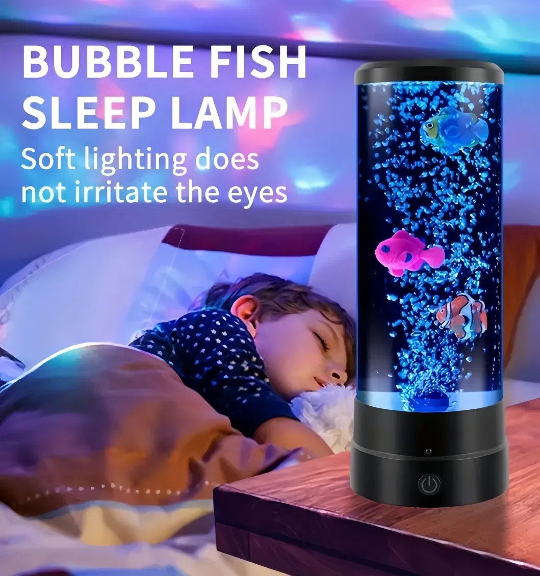 Creative USB Plug Bubble Fish Jellyfish Night Light Gift