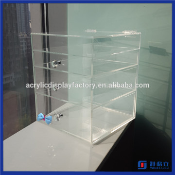 Manufacturing customized 5 tier acrylic makeup organizer / plexiglass makeup case organizer