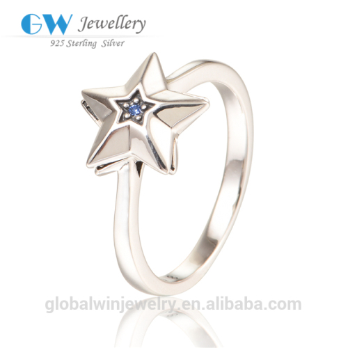 Value 925 Sterling Silver Star Ring Minimalism Fashion Rings RIPY081-6