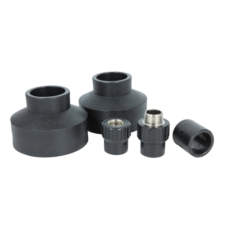 Rehome Reducing Union Black HDPE Plastic Pipe Fitting Standard Plastic for Supply Water