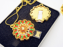 Hot!Promotional gift jewel flower usb flash disk