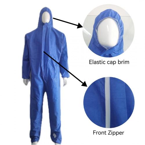 SMS hooded protective coveralls